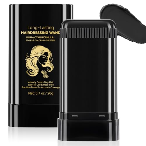 Hair Color Stick - 2-in-1 Gray Coverage & Styling Solution (Black)