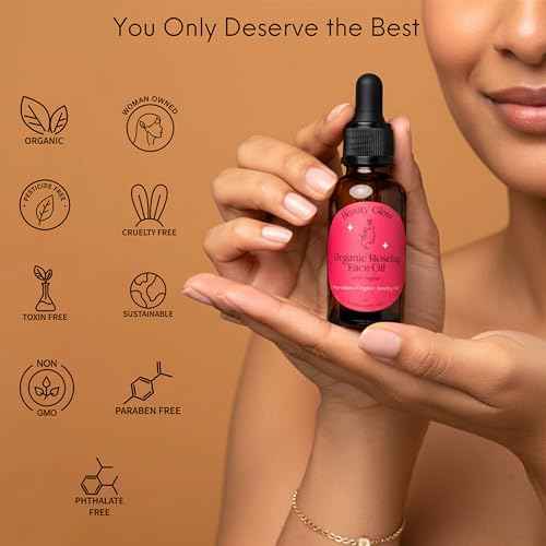 Organic Rosehip Oil for Face Anti-Aging Miracle Facial Moisturizer for Face & Gua Sha Cold Pressed Serum Natural Skincare Fortifying Hydrates Skin Moisturizing Beauty Glow 1 Fl Oz