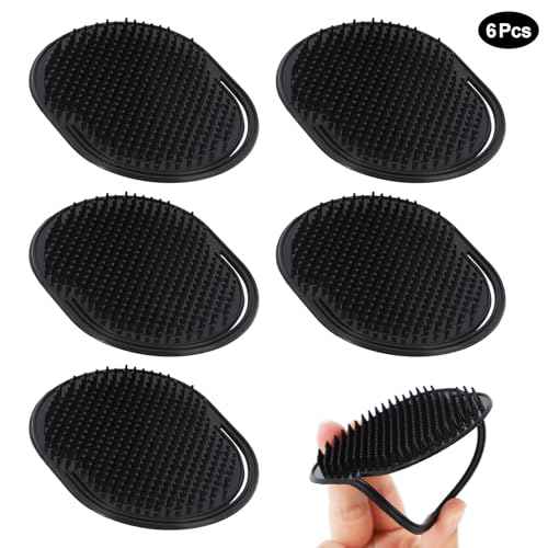 6 Pcs Palm Combs for Men, Massager Hair Brush Comb,Shower Comb,pocket brush