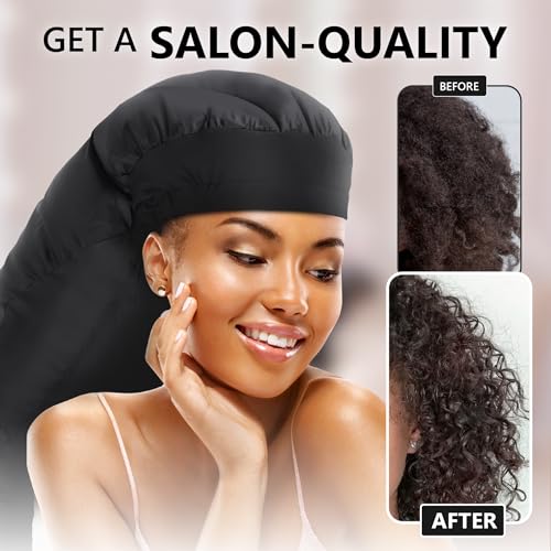 Granteva XL Soft Satin Bonnet Hair Dryer Attachment for Locs & Curly Hair