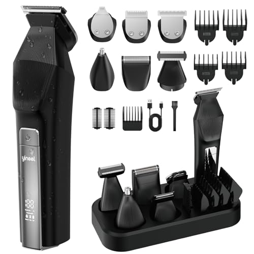Yineel HC600 Cordless Beard Trimmer for Men, 6-in-1 Grooming Kit
