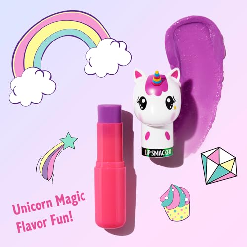 Lip Smacker Lippy Pals Unicorn, Flavored Moisturizing & Smoothing Soft Shine Lip Balm, Hydrating & Protecting Fun Tasty Flavors, Cruelty-Free & Vegan - Unicorn Magic