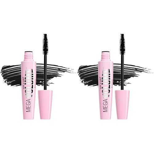 wet n wild Mega Volume Waterproof Mascara, Very Black, 0.21 Ounce,C157A (Pack of 2)