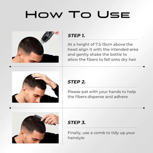 Black Hair Fibers Thickening Powder 27.5g - Instant Fuller Look