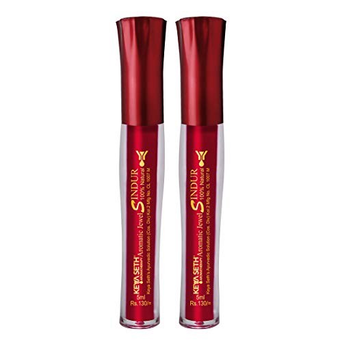 Keya Seth Aromatherapy Liquid Sindur, Maroon - 5ml Pack of 2
