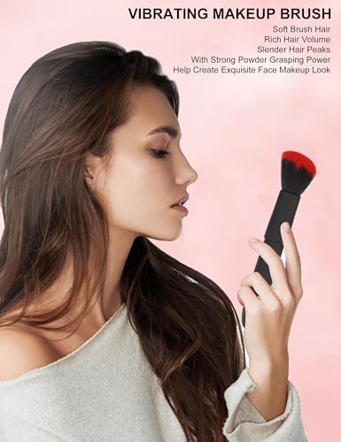 Rechargeable Electric Makeup Brush with 10 Speeds for Blending, Contouring & Highlighting