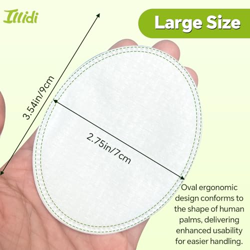 Large Oval Cotton Pads 80 Count – Multi-Layer, Double-Sided Makeup Remover