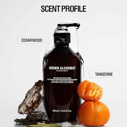Grown Alchemist Revitalize Hand Wash Refill ? Natural Liquid Hand Soap with Ylang Ylang, Tangerine & Cedarwood ? Gentle, Hydrating Kitchen & Bathroom Soap, Botanical Cleanser for Sensitive Skin, 1L