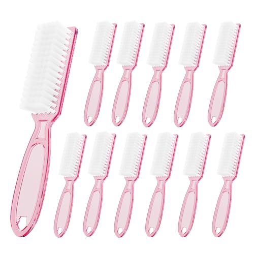 12 Pcs Handle Grip Nail Brushes for Manicure & Pedicure
