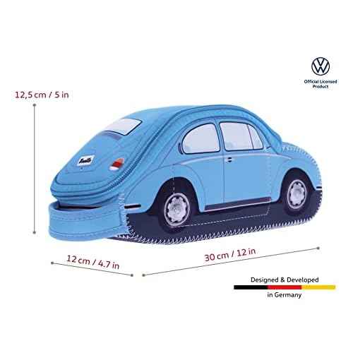 BRISA VW Collection - Volkswagen Neoprene Universal Bag for Makeup, Travel, Cosmetics in Beetle Bug Design