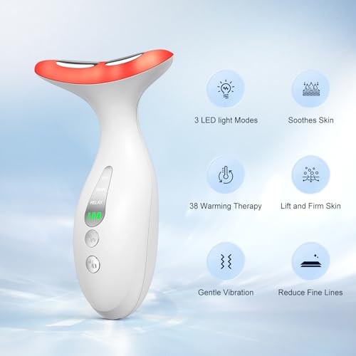 Portable Neck and Facial Massager with Heat Therapy & Vibration