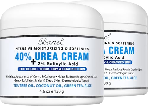 Ebanel Urea Cream 40% with Salicylic Acid - 2PK for Dry Cracked Skin