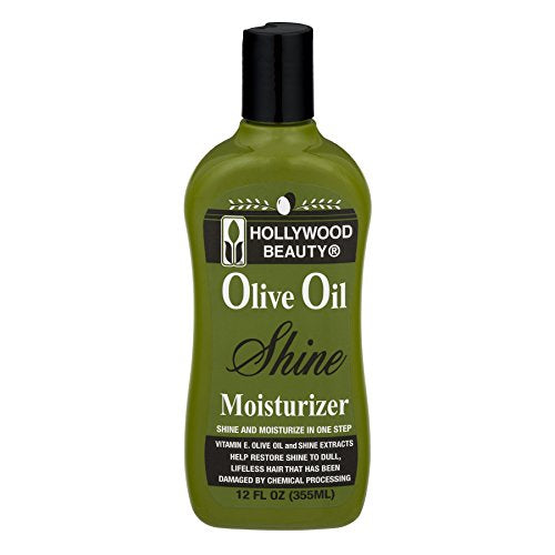 HOLLYWOOD BEAUTY Olive Oil Shine Moisturizer Shine and Moisturizer in One Step 12oz/355ml