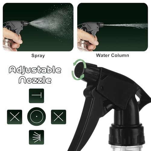 20 Pack 8oz Spray Bottles - Refillable Plastic with Adjustable Nozzle for Cleaning, Hair, Plants & Household Use
