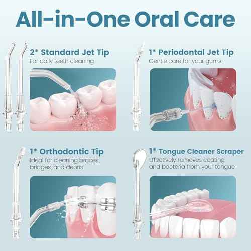Onlyone Water Dental Flosser Replacement Heads Oral Irrigator Refill Heads Jet Tips 5 Pieces: Only Compatible for Onlyone Water Dental Flosser