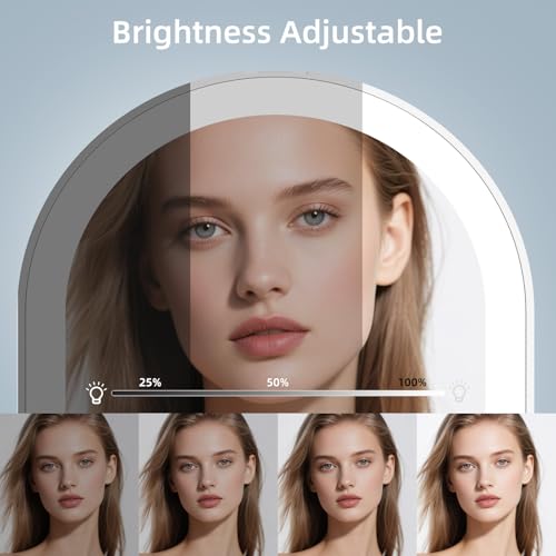 Rechargeable Travel Makeup Mirror with Lights & 10X Magnification