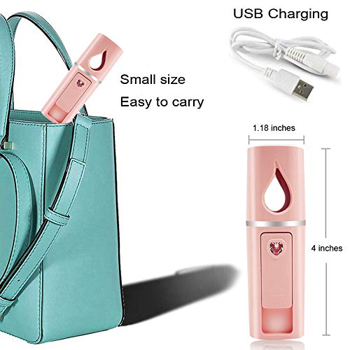 Portable Nano Facial Mist with Mirror & 20ml Water Tank - 2 Pack