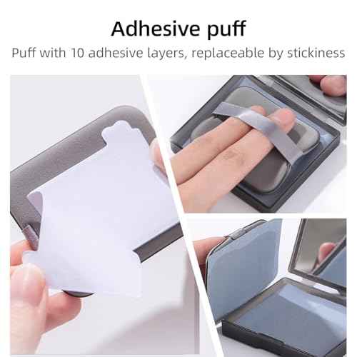 300 Sheets Bamboo Charcoal Oil Absorbing Facial Sheets with Mirror & Puff | Natural Blotting Paper for Oily Skin & Makeup Touch-Ups(BP-01)