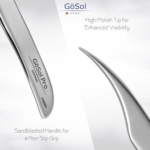 Pro Lash Tweezers for Eyelash Extensions, Professional Dolphin Isolation Eyelash Tweezers for High Precision Pick/Fan/Wiggle/Apply; 420 Stainless Steel Lash Tweezer for Volume & Classic Lashes