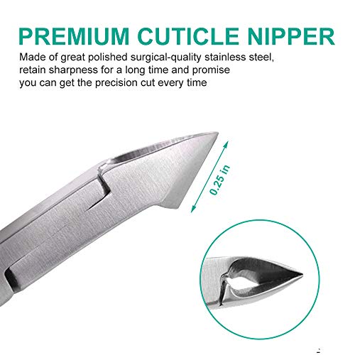 IVON Professional Cuticle Nipper - Stainless Steel Trimmer with Non-Slip Handle