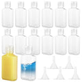 CYEAH 100 PCS 2 Oz Empty Hand Sanitizer Bottles, Clear Refillable Flip-Top Bottles, Plastic Travel Size Bottle with Flip Cap, Refillable Hand Sanitizer Holder for Travel, Business Trip and Camping