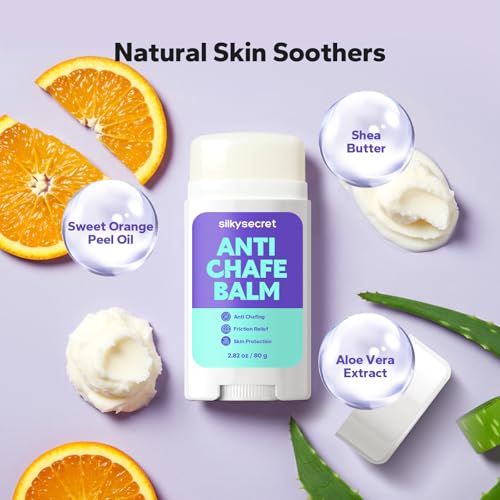 Anti Chafing Stick (2.82 Oz), Anti-Chafe Balm for Women & Men, Glide-On Comfort for Thighs, Underarms & Sensitive Areas, Long-Lasting Skin Protection