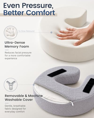 Adjustable Massage Headrest for Bed with Memory Foam