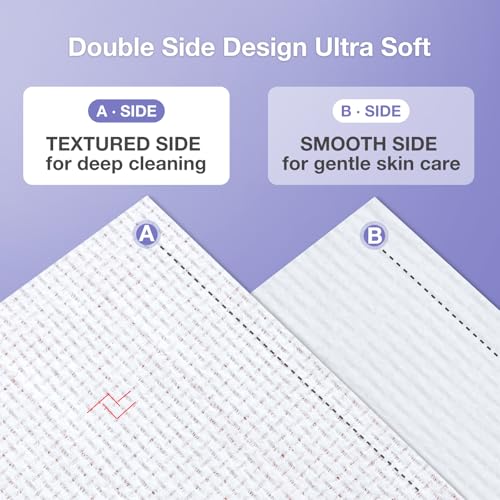 2 Pack (80 Count) Disposable Face Towel, Biodegradable Ultra Soft Face Towelettes Disposable, Makeup Remover Dry Wipes Tissue for Women, Facial Towels for Sensitive Skin