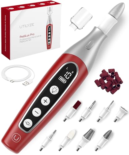 PediLux Pro Electric Manicure Pedicure Kit - Cordless Nail Drill Set
