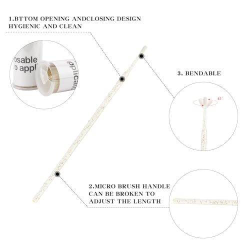 Crystal Gold Disposable Micro Cotton Swabs 200PCS for Makeup & Cleaning