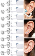 24 Pcs Ear Piercing Kit - Self Piercing Gun with Earrings & Pads