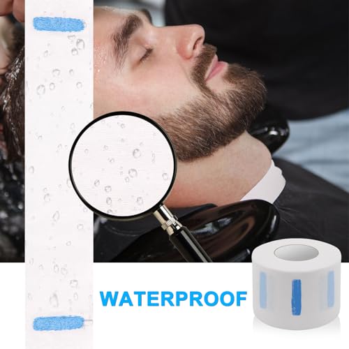 NICEMOVIC 40 Rolls Disposable Barber Paper Neck Strips Bulk Barber Accessories, Professional Barber Supplies Stretchy Paper Neck Strips for Salon Haircut Styling