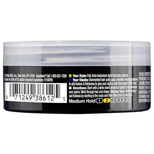 L'Oréal Studio Overworked Hair Putty 1.7oz (3 Pack)