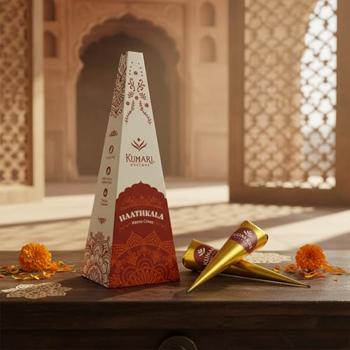 Plant-Based Henna Paste Cones | Dark Brown Hair Dye | Pack of 4