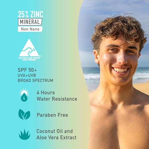 Sun Zapper Zinc Oxide Sunscreen Stick SPF 50+ Light Skin Tone ? Mineral Sunscreen for Face and Body, Water Resistant Sunblock for Sensitive Skin,Travel Size 12g (0.42 oz), Australian Made