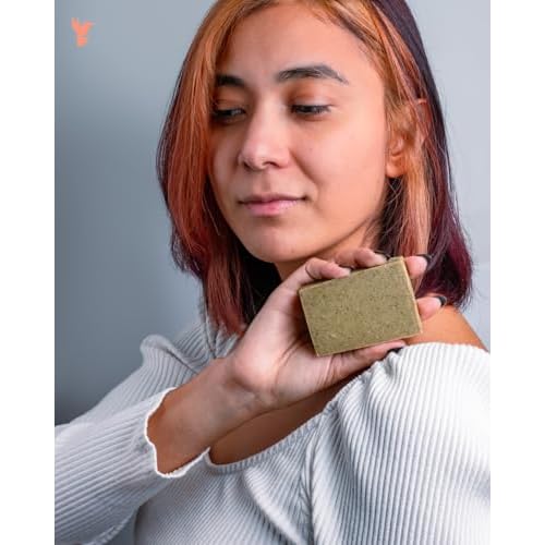 Extraherbos Handmade Neem Soap Bar - Natural Anti-Acne Face & Body with Tea Tree Oil - Organic Exfoliating Soap Bar for Oily Skin, Blemishes & Odor Control - 100g/3.4oz