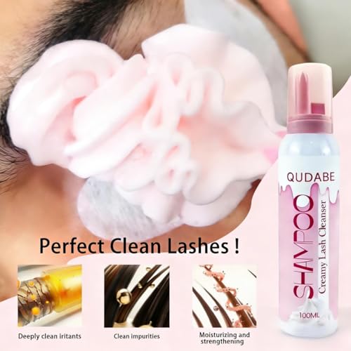 Pink Whipped Lash Shampoo for Extensions 100ml