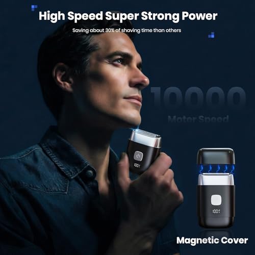 Foil Shaver, 2026 Upgraded 3D Electric Razor for Men, Mini Travel Shaver for Men Compact Portable Foil Shavers for Men, Washable Wet/Dry Mens Electric Shaver, Smart LED Display