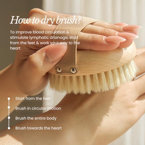 Dry Brushing Body Brush for Lymphatic Drainage & Exfoliation