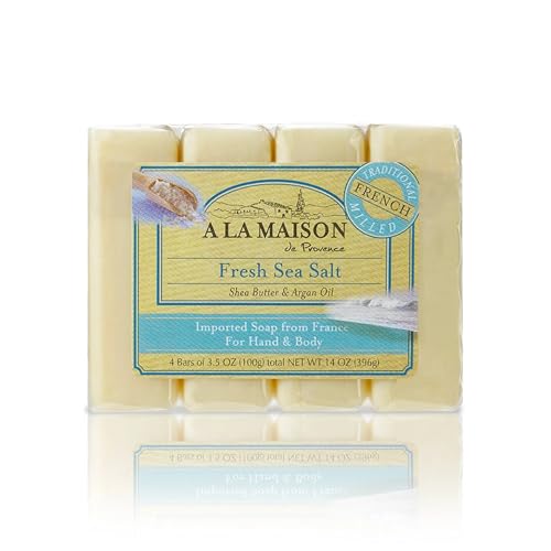 A LA MAISON, Fresh Sea Salt Soap 4Pk, 14 Ounce