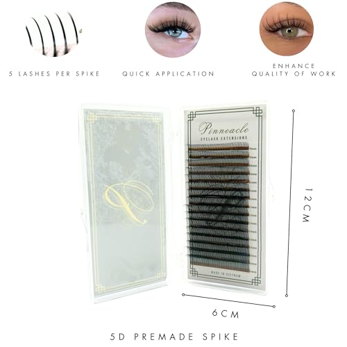 Premade Spike Lash Fans - C Curl Wet Look Wispy Extensions