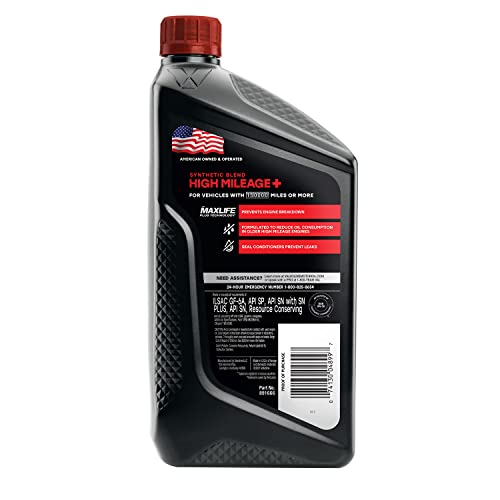 Valvoline Extended Protection High Mileage with Ultra MaxLife Technology 5W-30 Full Synthetic Motor Oil 5 QT, Case of 3