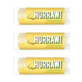 Hurraw! Banana Lip Balm, 3 Pack: Organic, Certified Vegan, Cruelty and Gluten Free. Non-GMO, 100% Natural Ingredients. Bee, Shea, Soy and Palm Free. Made in USA