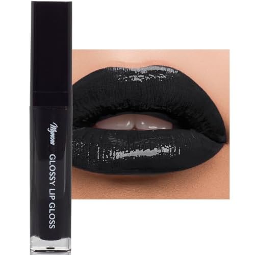Mynena Lipgloss Black | Non-Sticky Hydrating Formula Lip Gloss for Women | Hydrating Gloss & Lipstick Topper | Blake