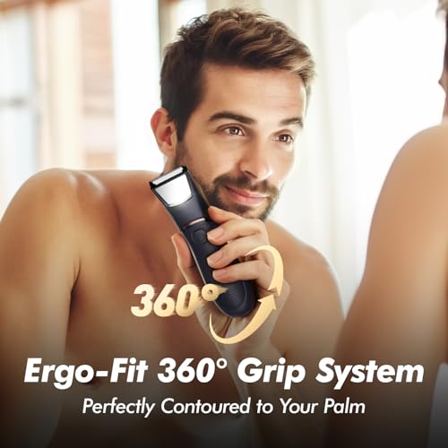 Advanced Body Hair Trimmer for Men with LED & Mirror - IPX7 Waterproof
