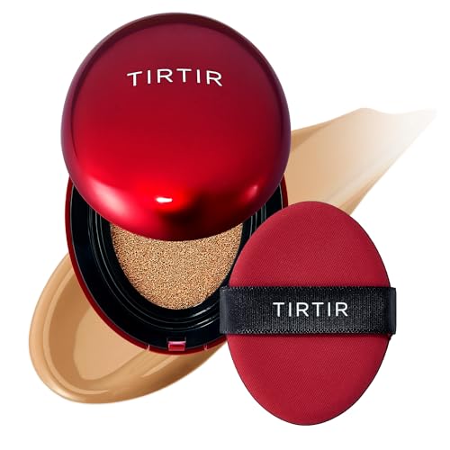 TIRTIR Mask Fit Red Cushion Foundation | Full coverage, Weighless, Skin fit, Satin Glow Finish, Korean cushion foundation (#30N Rich Honey, 0.63 Fl Oz (Pack of 1))