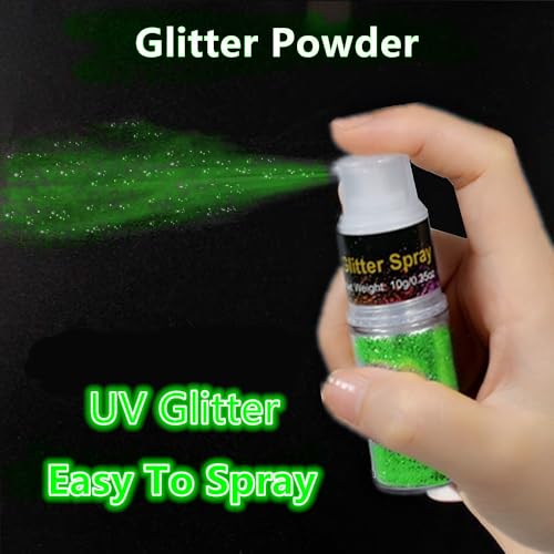 UV Green Glitter Spray for Hair & Body - 10g
