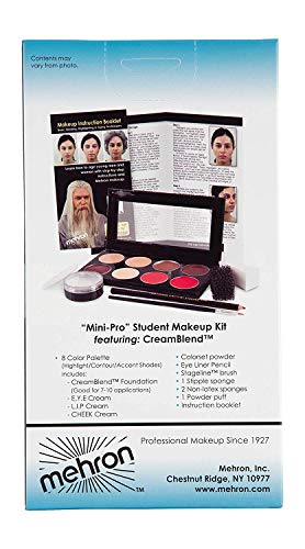 Mehron Mini-Pro Student Makeup Kit Medium/Olive - USA Made