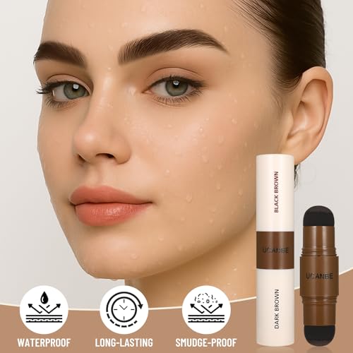 UCANBE Eyebrow Stamp Kit with 20 Stencils & Pomade