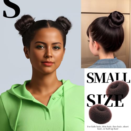 Hair Bun Maker Set - 3 Sizes with 5 Elastic Bands